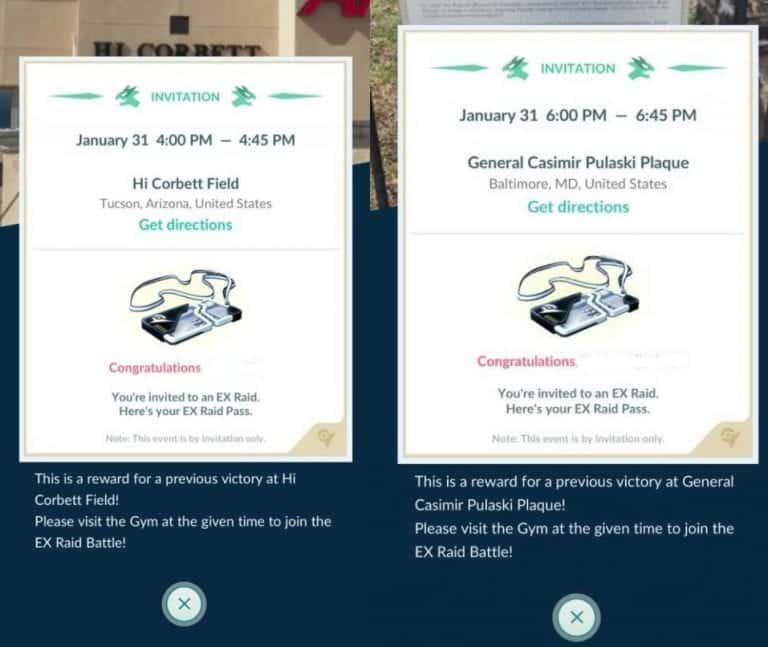 Pokemon Go New Wave of EX Raid Passes Distributed for January 31