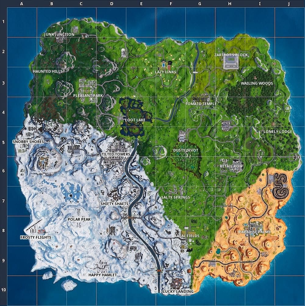 to compare simply move the slider left to right and you ll see all of the changes the new map surely adds a lot of new breath taking locations - nouvelle map fortnite saison 1