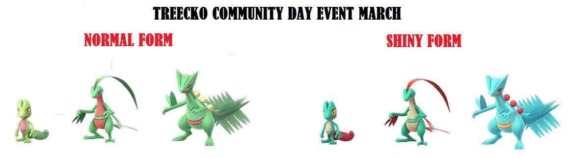 Pokemon Go March Community Day Event Details Treecko 100 Perfect Iv Cp Chart Included
