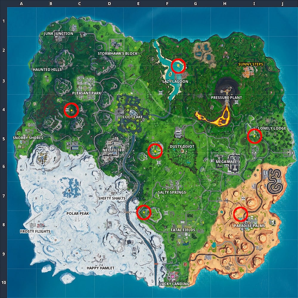 Where To Bounce Off Of A Giant Beach Umbrella In Fortnite