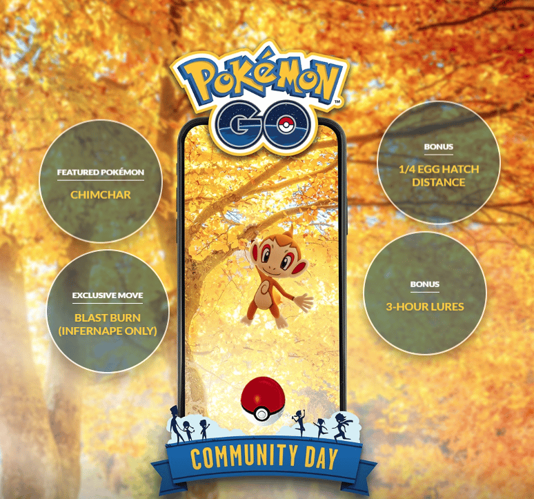 Pokemon Go Chimchar Community Day Guide Start Time Shiny 100 Iv Chart And More