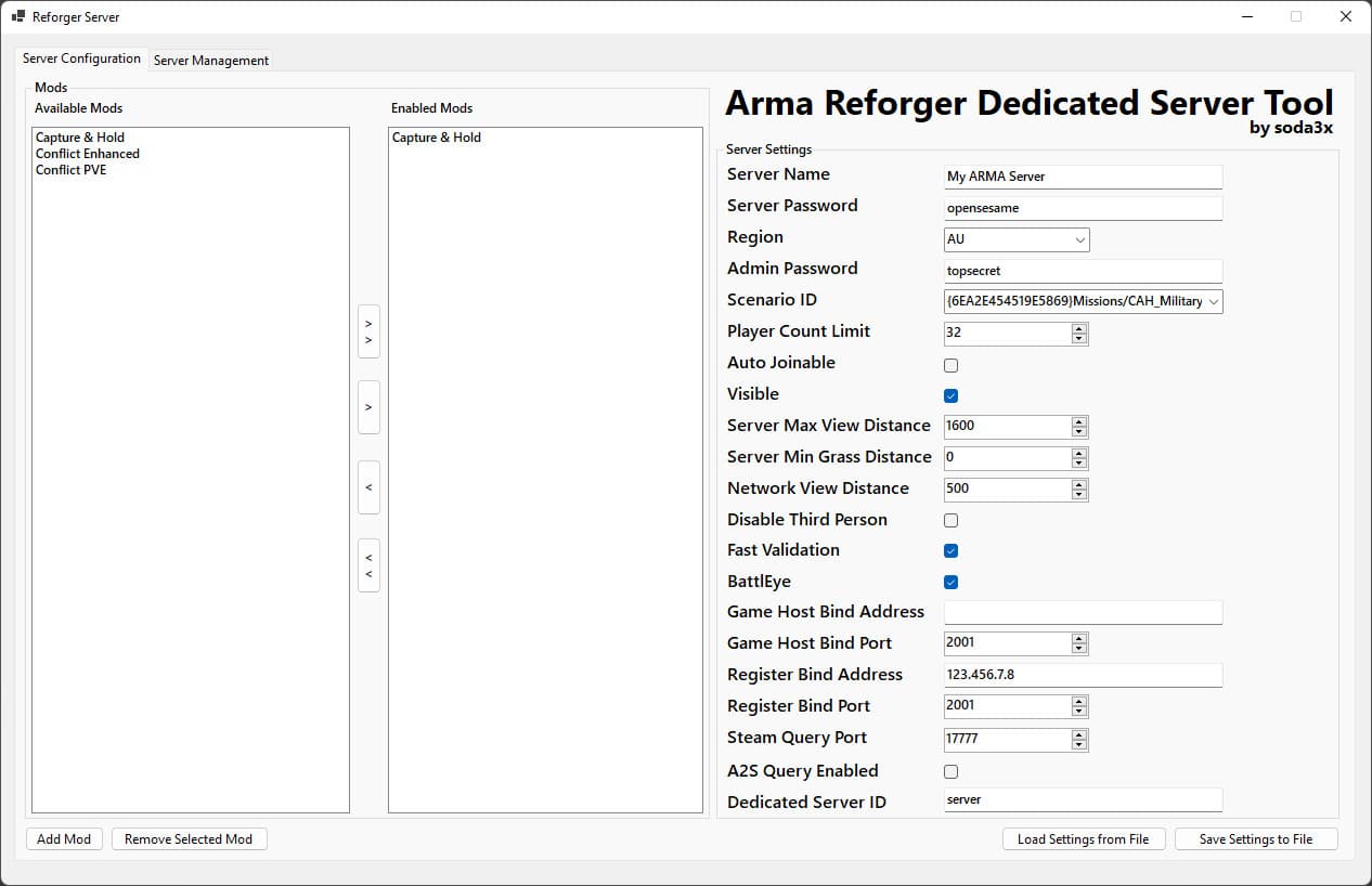 Arma Reforger Dedicated Server Tool